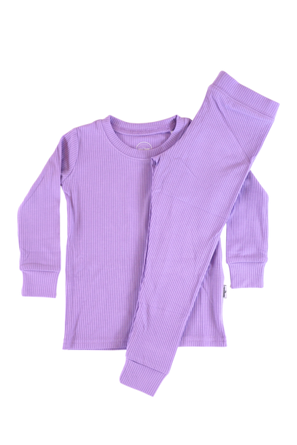 Lavender Dreams Ribbed Two-Piece Jammies