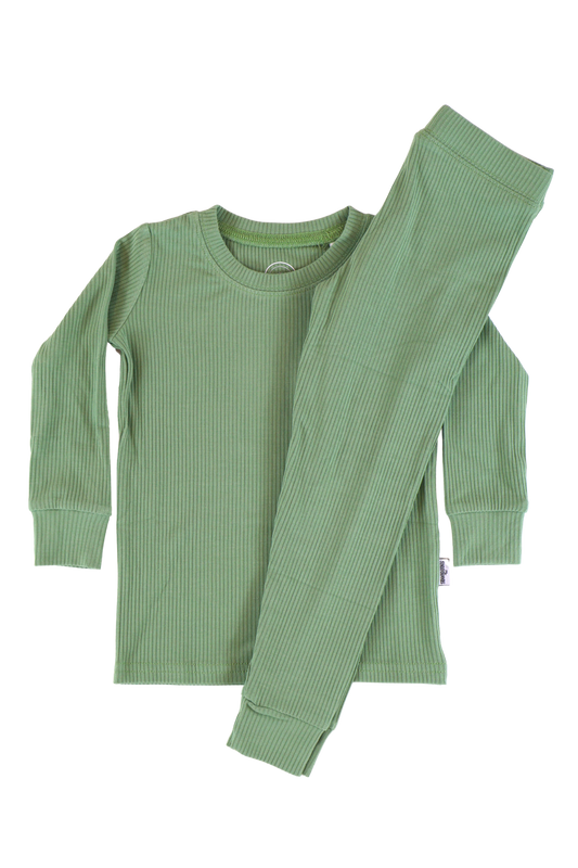 Sweet Sage Ribbed Two-Piece Jammies
