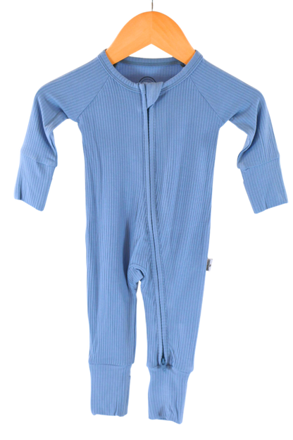 Midnight Sky Ribbed Zipper Jammies