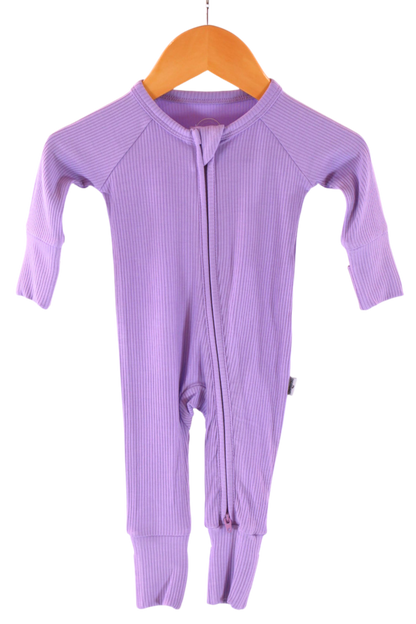 Lavender Dreams Ribbed Zipper Jammies