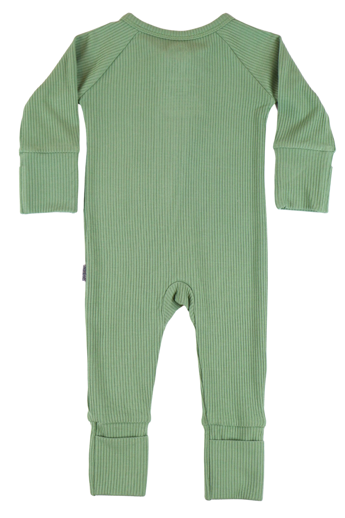 Sweet Sage Ribbed Zipper Jammies