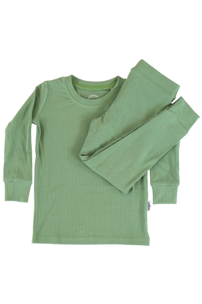 Sweet Sage Ribbed Two-Piece Jammies