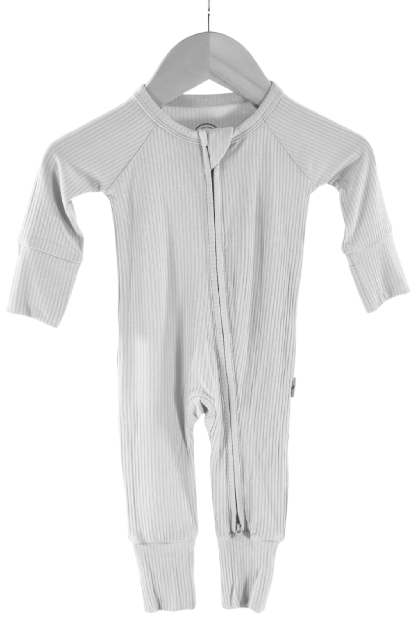 Morning Mist Ribbed Zipper Jammies