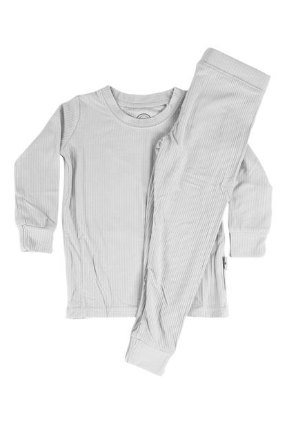 Morning Mist Ribbed Two-Piece Jammies