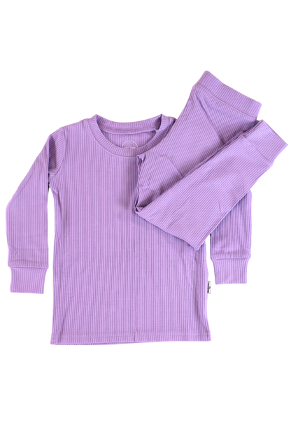 Lavender Dreams Ribbed Two-Piece Jammies