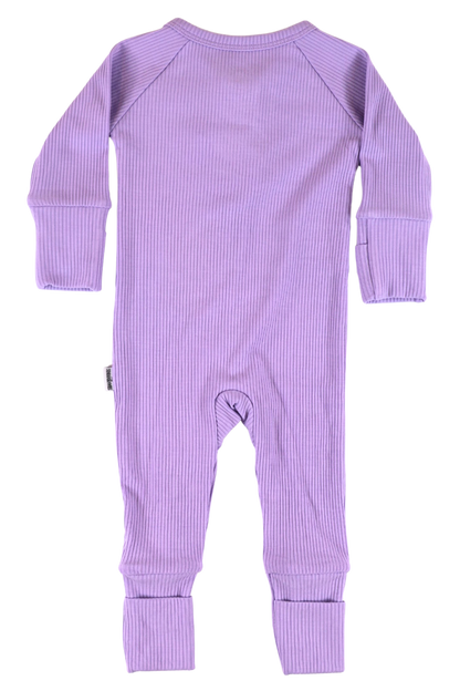 Lavender Dreams Ribbed Zipper Jammies